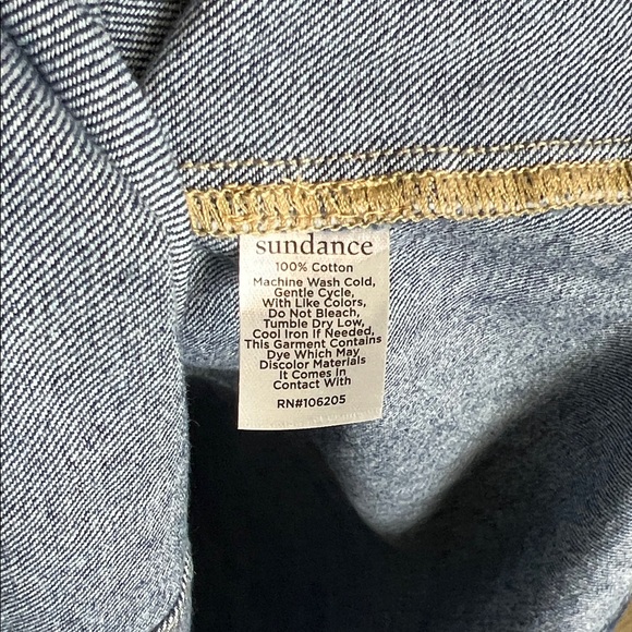 Sundance Poppy Denim Midi Dress Women’s 14 Belted A-Line Pockets - Picture 10 of 13